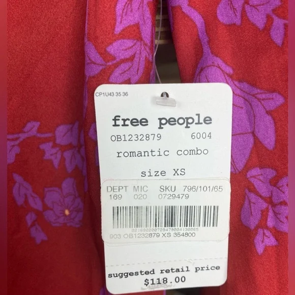 ‼️SOLD‼️Free People Aries Mini Dress Size XS NWT - Picture 8 of 10